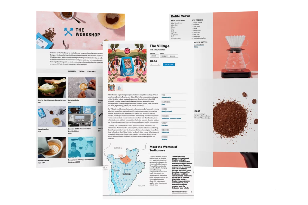 Transparency information on the Sweet Bloom website