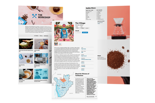 various website pages