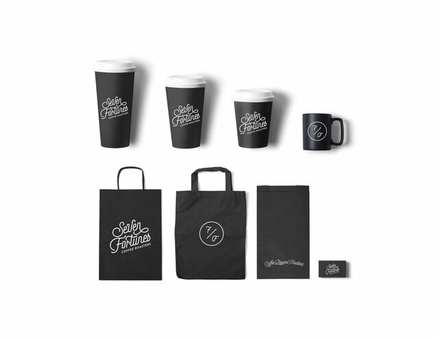 Seven Fortunes to go mugs and bags