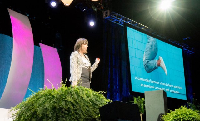 Kandace speaking at WooConf