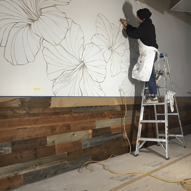 Michael Paulus painting mural