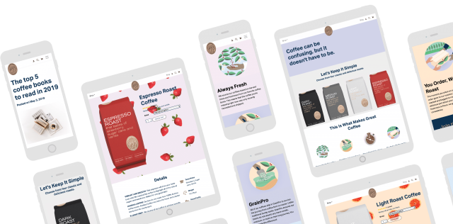 Coffee Bros Multiple Page Layout