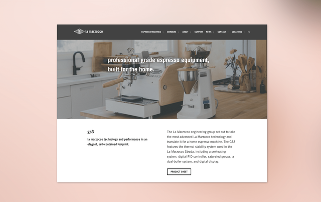 New minimal design on website