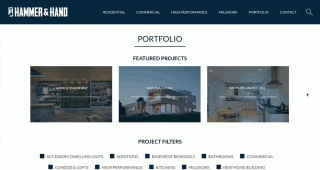 Hammer & Hand sorting portfolio