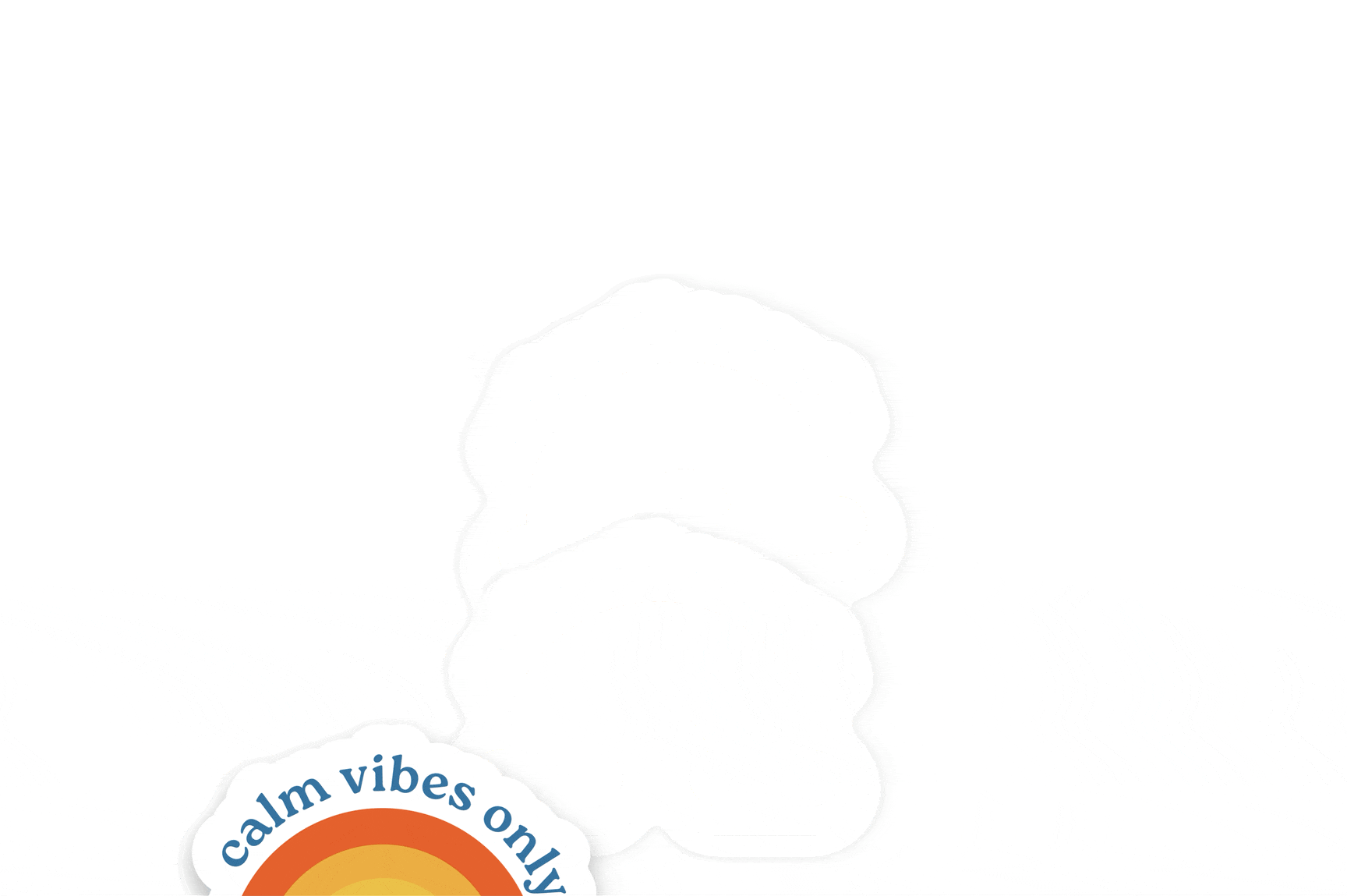 Animation of the Swiss Water® Calm Vibes Only decal.