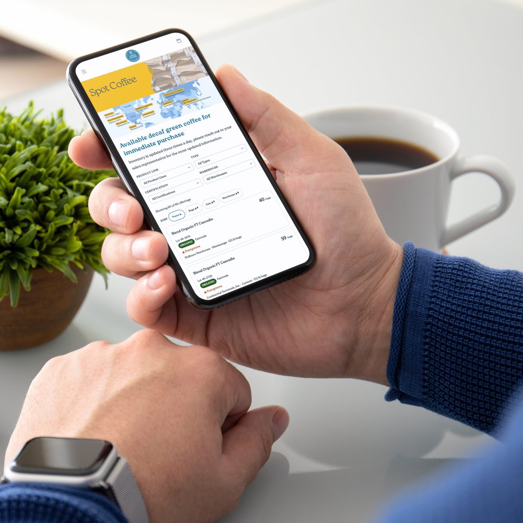 Swiss water source coffee spot