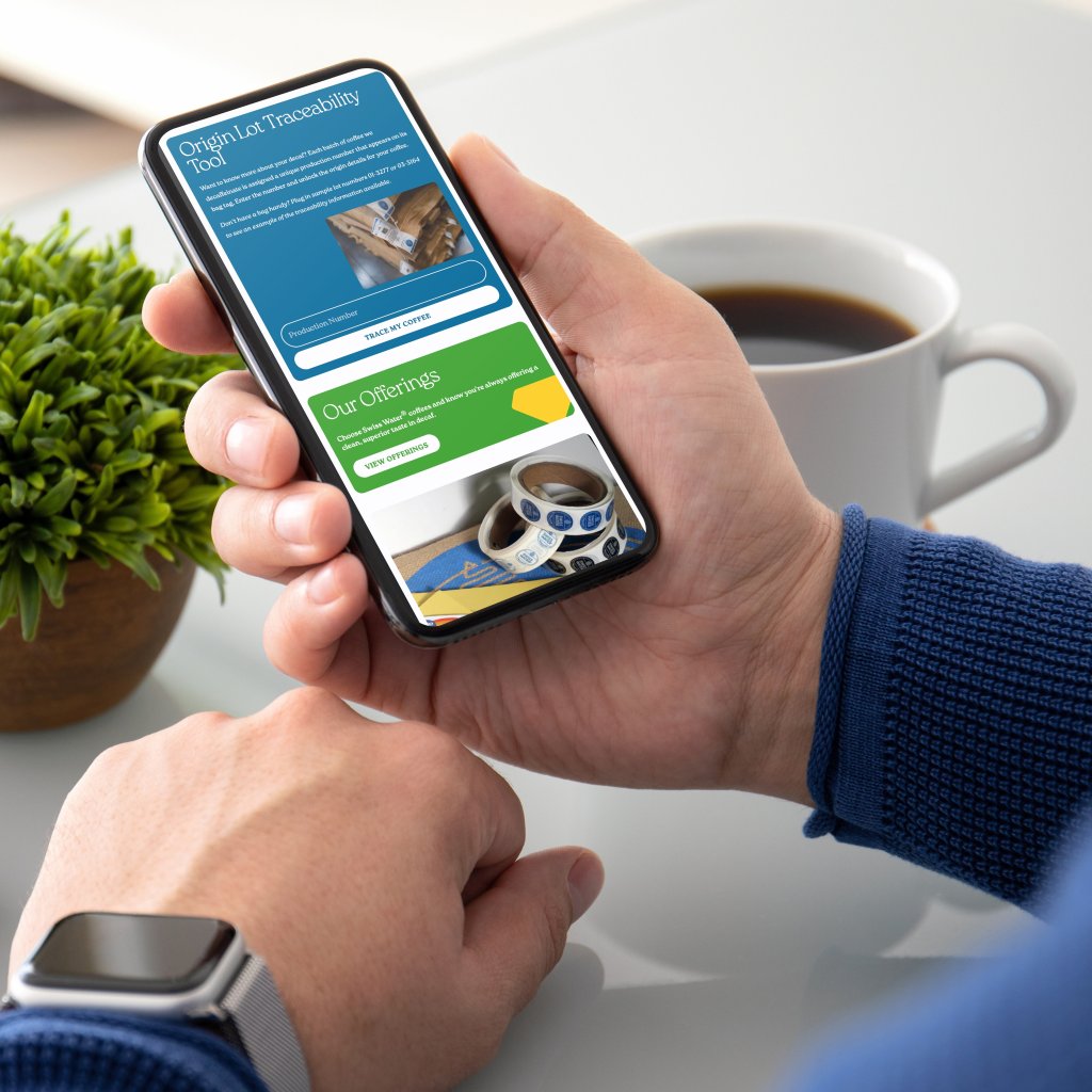 Swiss water source coffee traceability