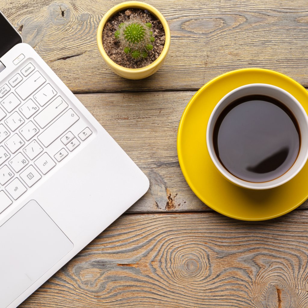 coffee on desk