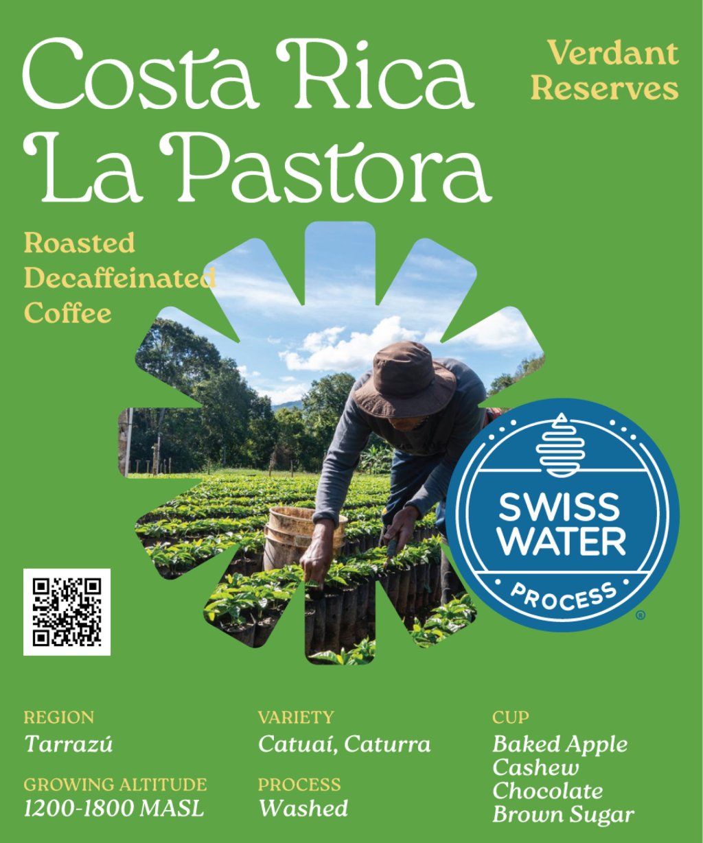 Coffee label verdant reserves