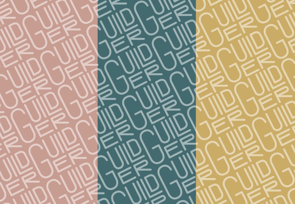 a word pattern made from the Guilder logo