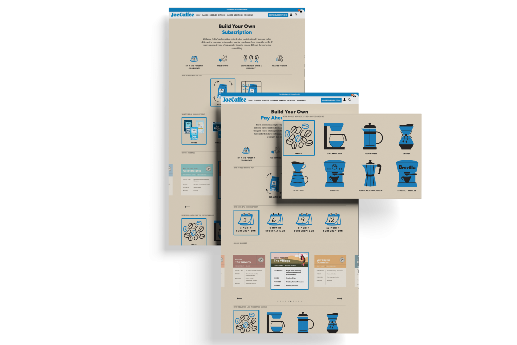 joe subscription builder screenshot