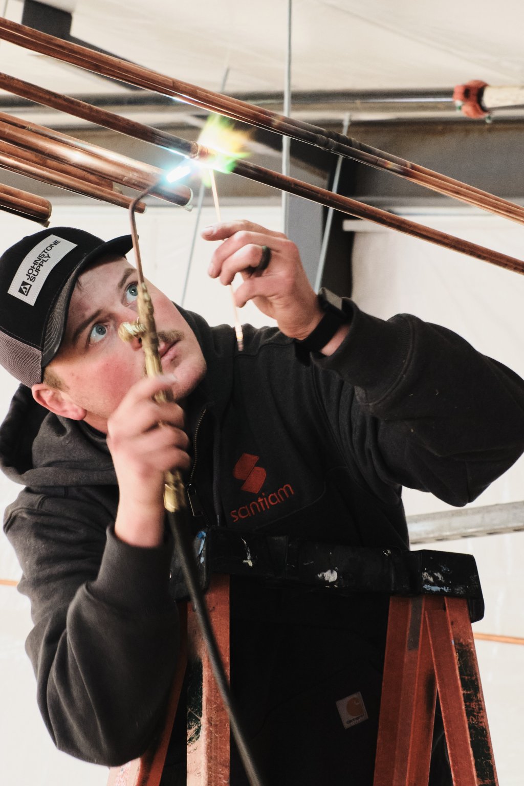 Santiam dallas jobsite copper brazing 03