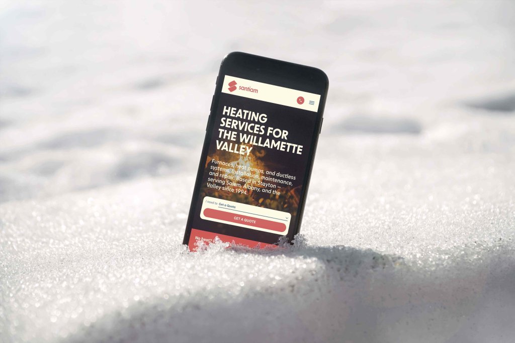 Santiam website iphone snow