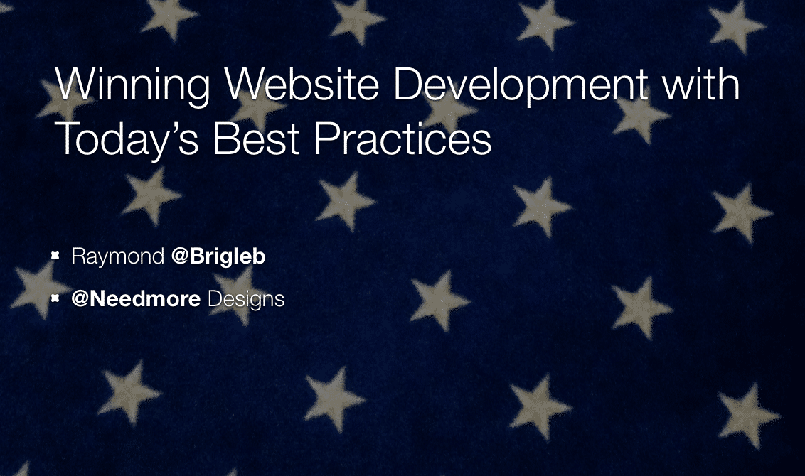 Winning Website Development with Today's Best Practices