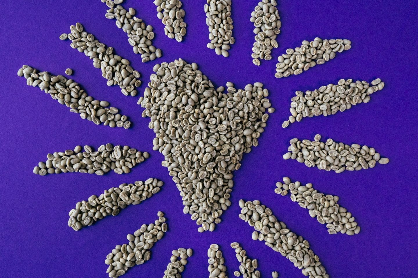 heart made of coffee beans