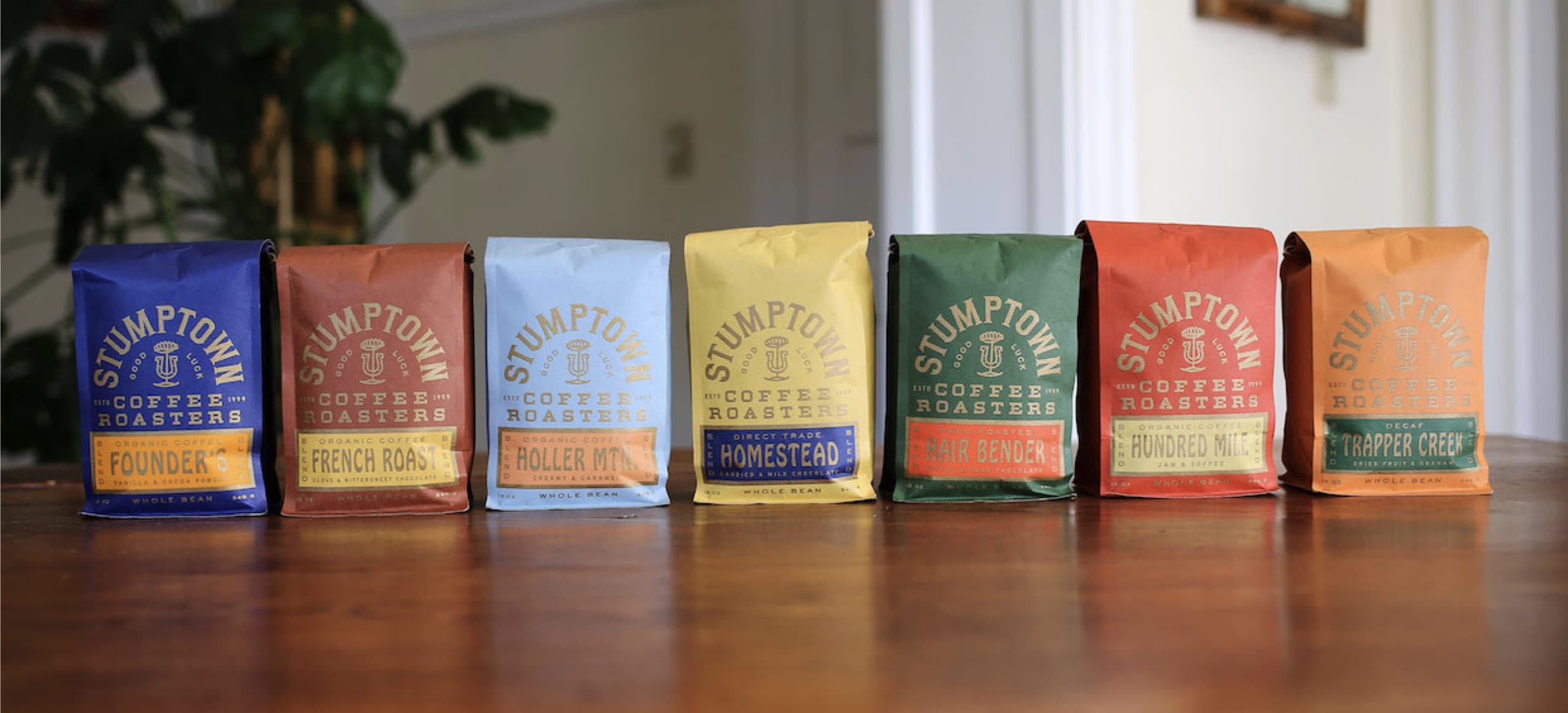 Stumptown's new packaging that show flavor notes