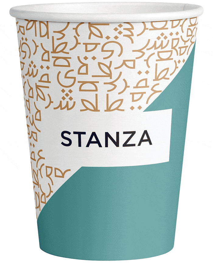 Stanza Coffee paper cup designs