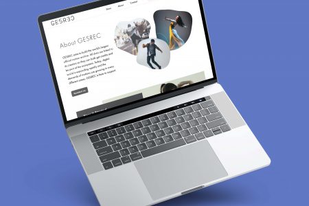 GESREC website floating in purple background