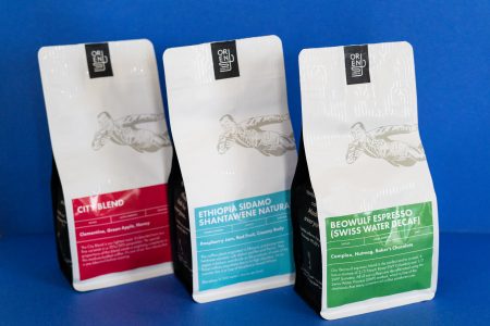 A trio of coffee bags from Orens