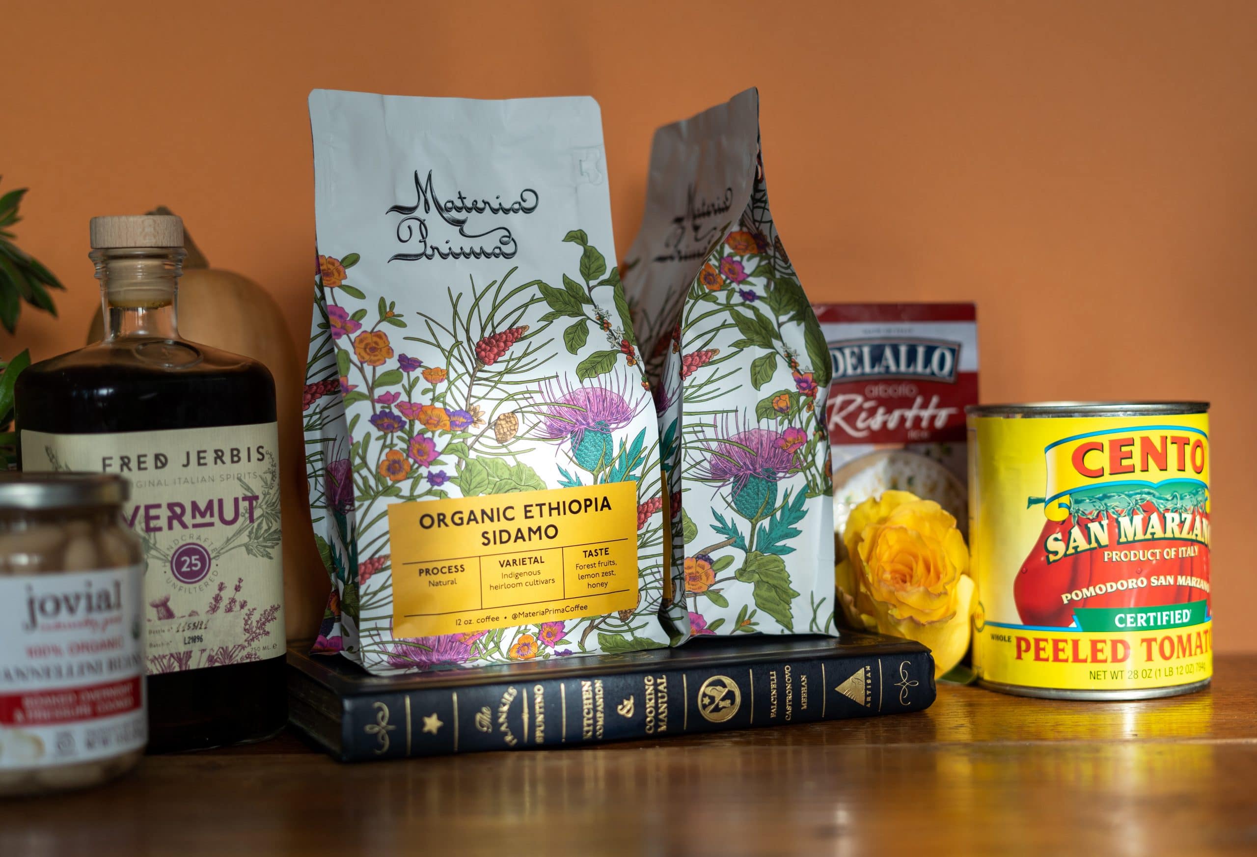 Materia Prima coffee bags among Italian brands