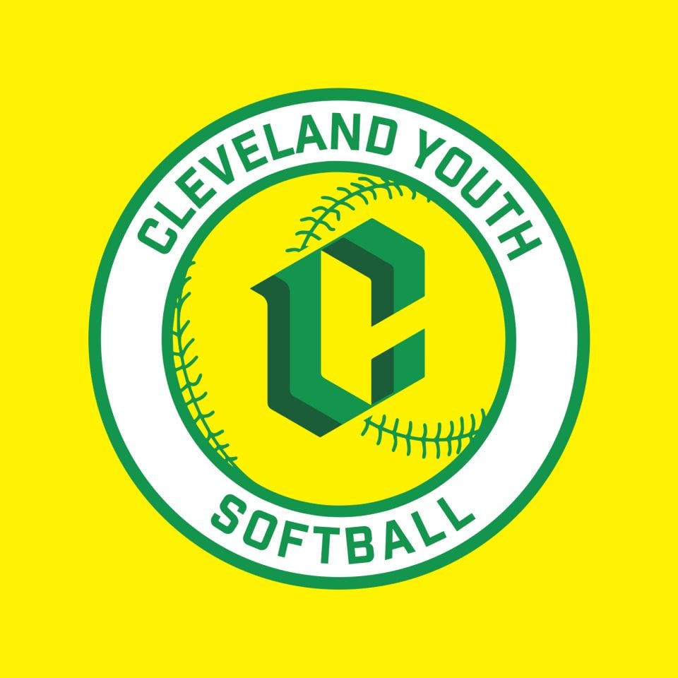 Cleveland Youth Softball logo, featuring a yellow ball