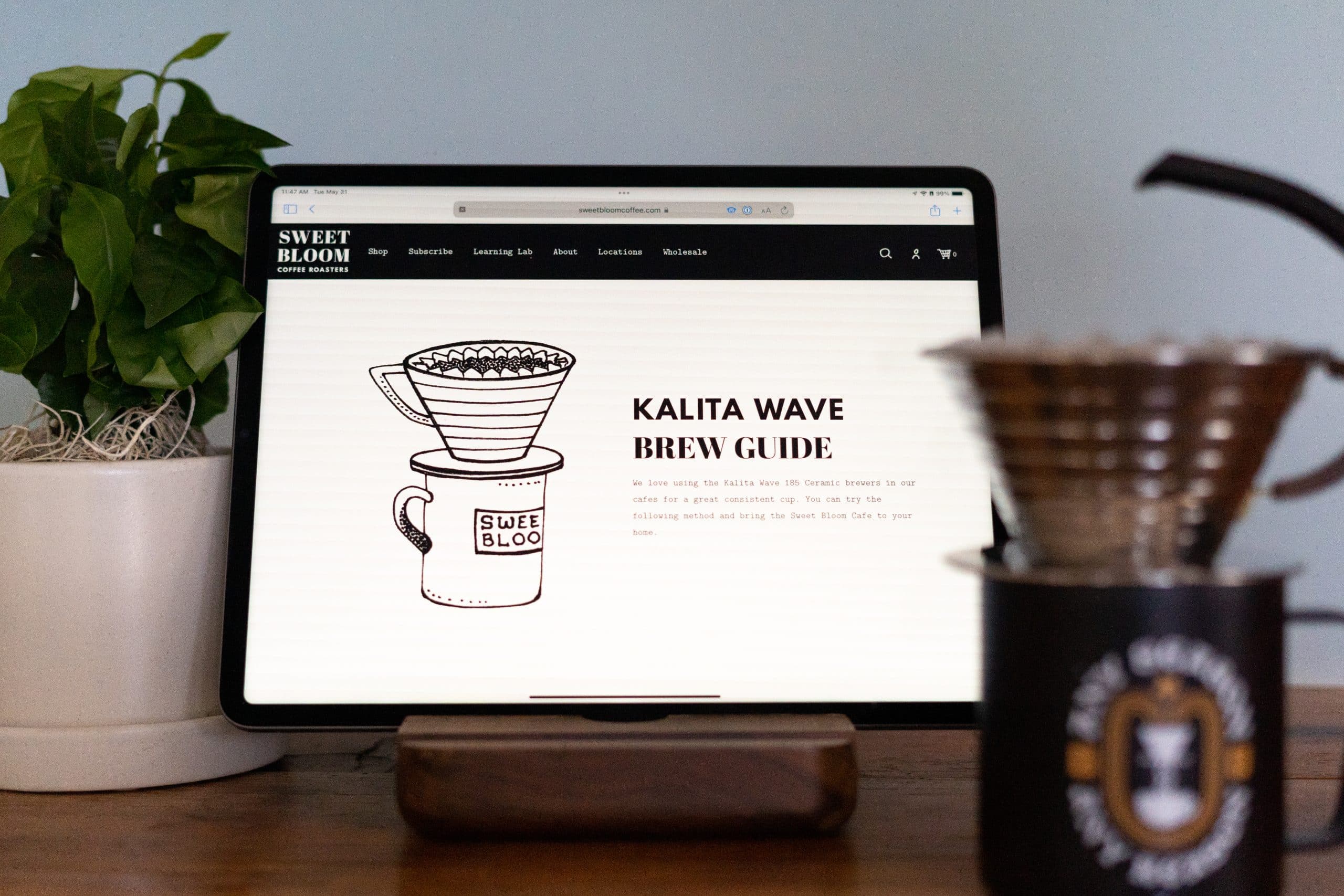 Kalita Wave brew guide page header